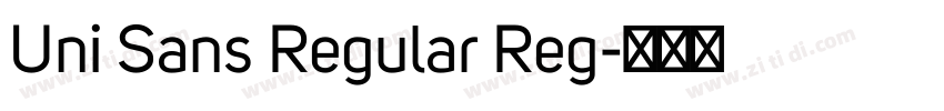 Uni Sans Regular Reg字体转换